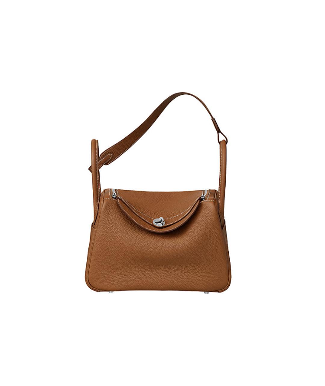 HERMES Коричневая кожаная сумка через плечо, фото 2