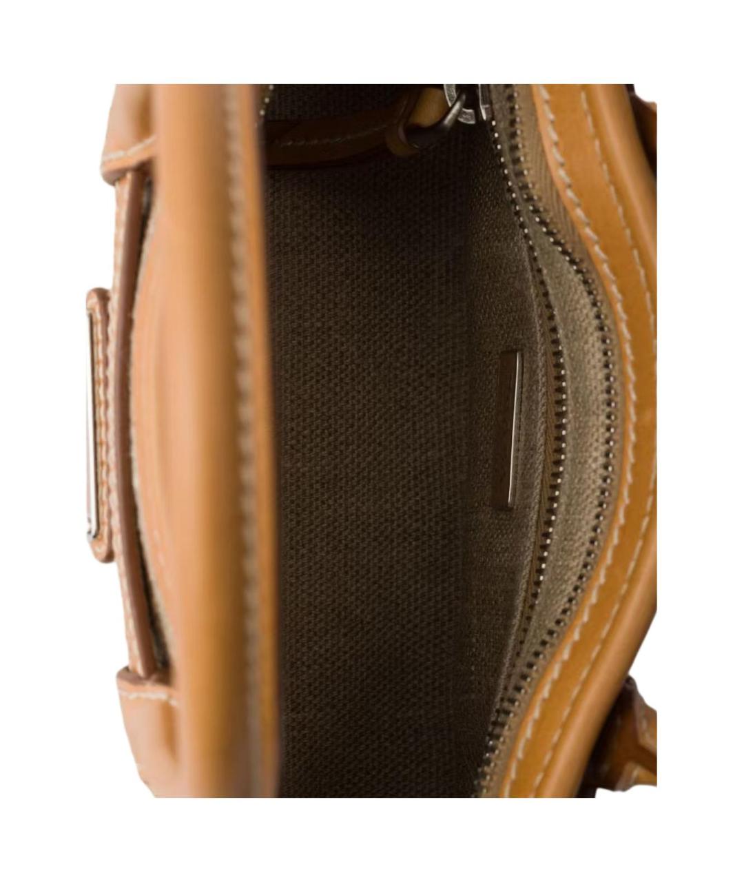 PRADA Коричневая кожаная сумка через плечо, фото 5