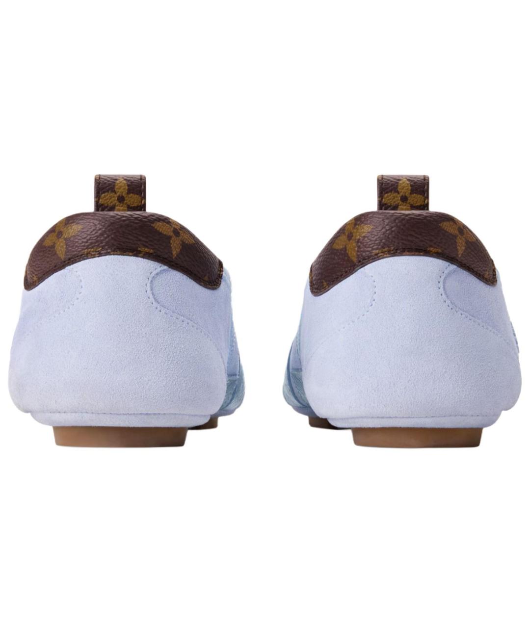 LOUIS VUITTON Фиолетовые кожаные кеды, фото 4