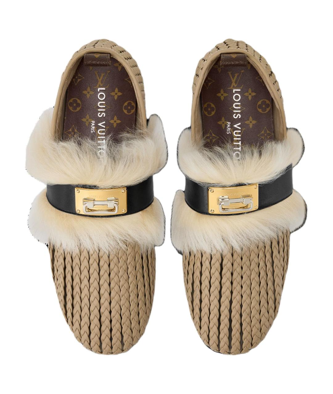 LOUIS VUITTON Коричневые кожаные кроссовки, фото 4