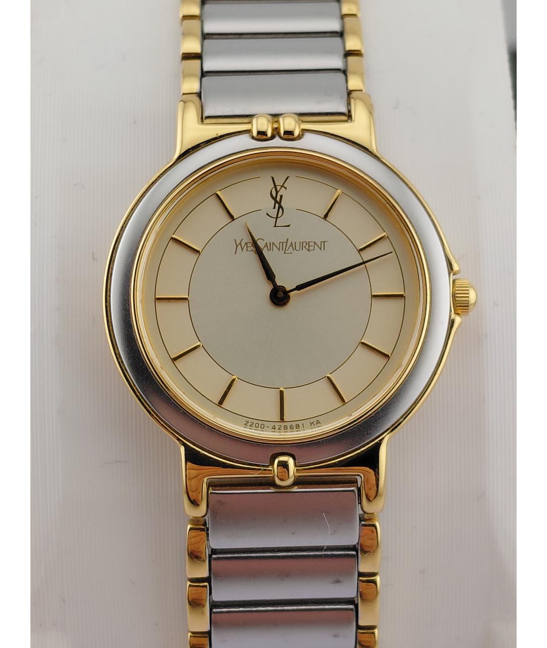 SAINT LAURENT Серебряные металлические часы, фото 2