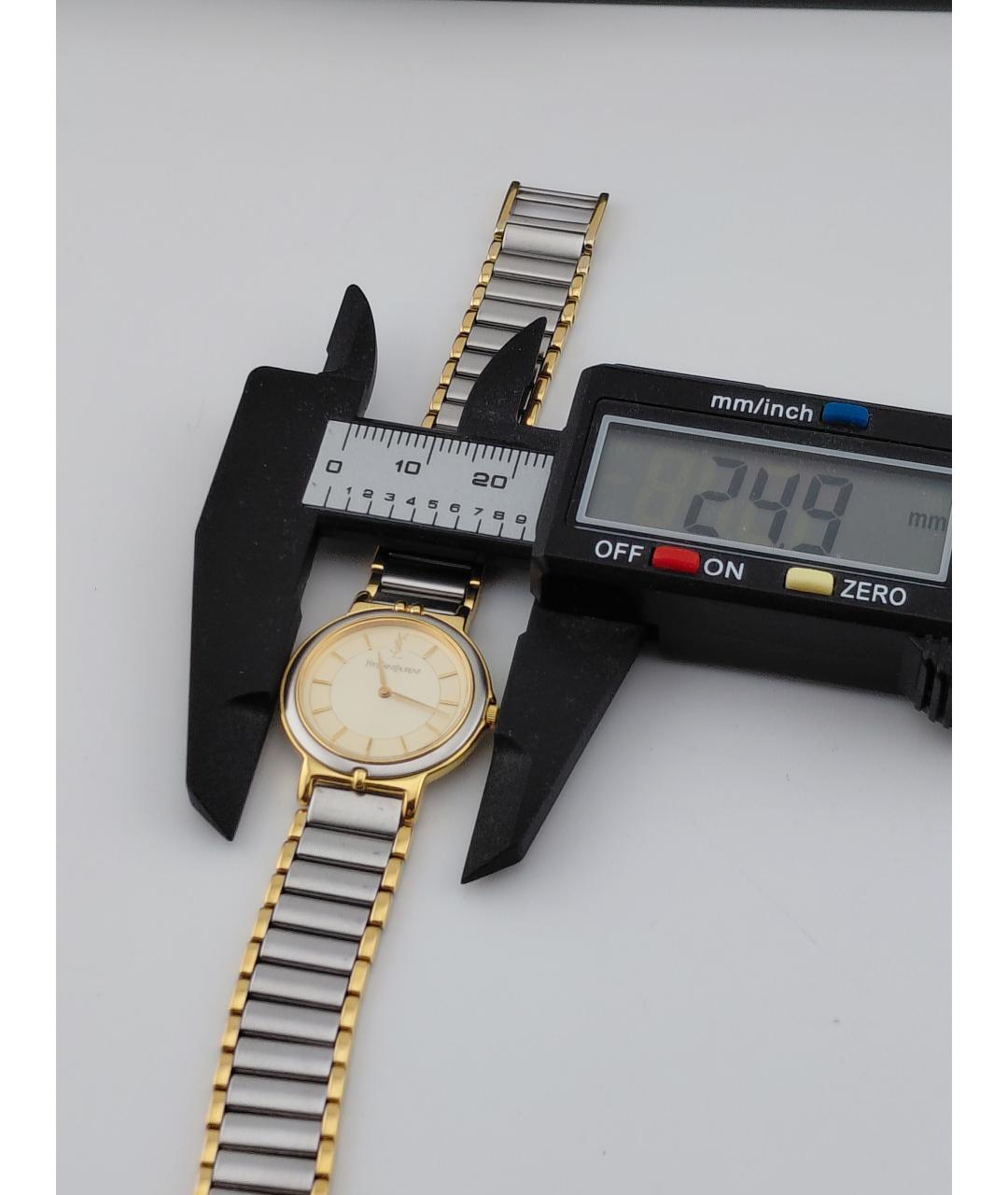 SAINT LAURENT Серебряные металлические часы, фото 9