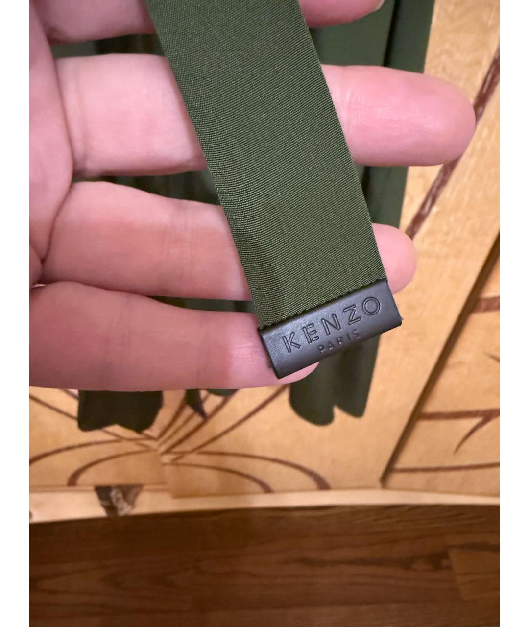 KENZO Зеленая шелковая блузы, фото 4