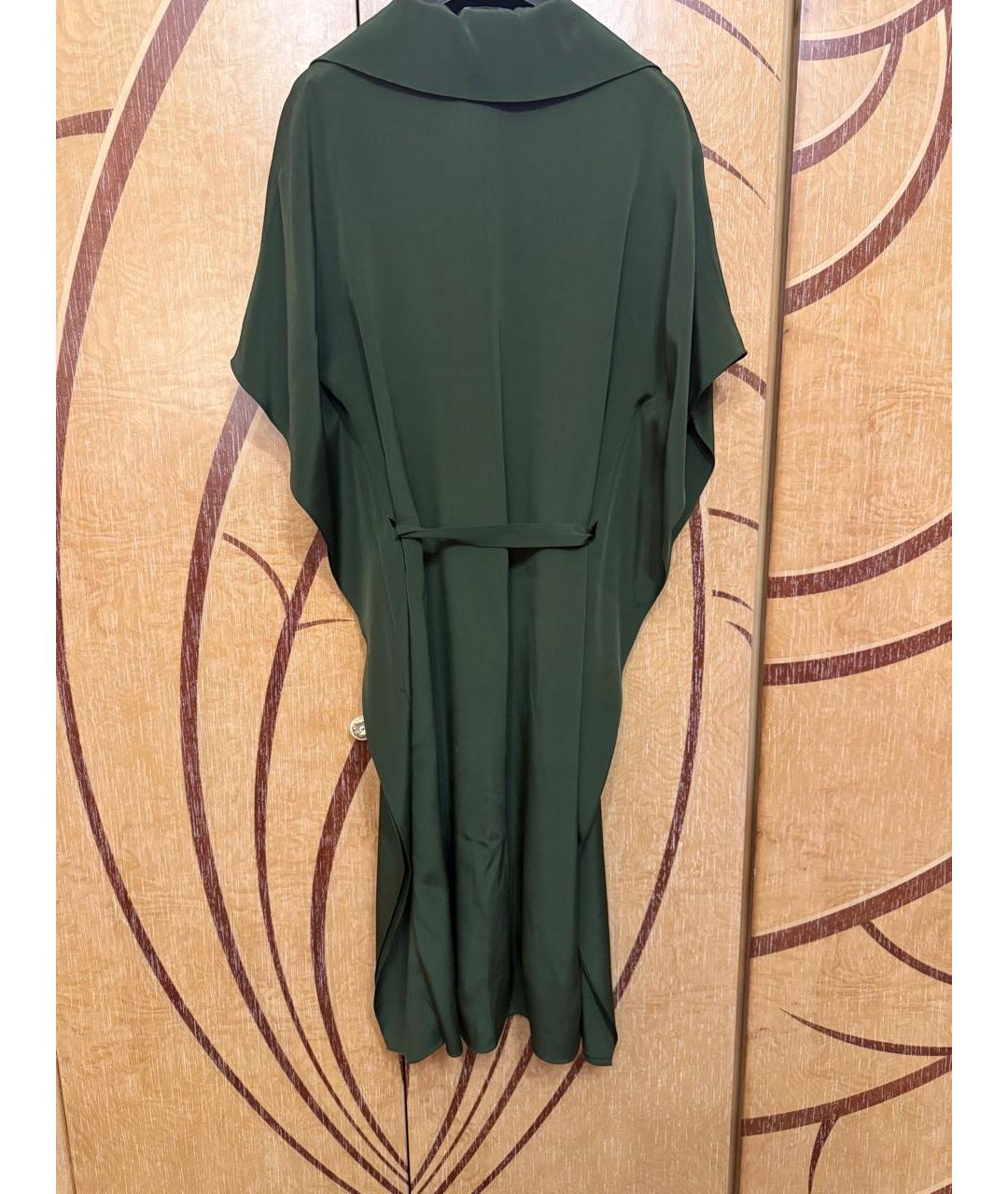 KENZO Зеленая шелковая блузы, фото 2