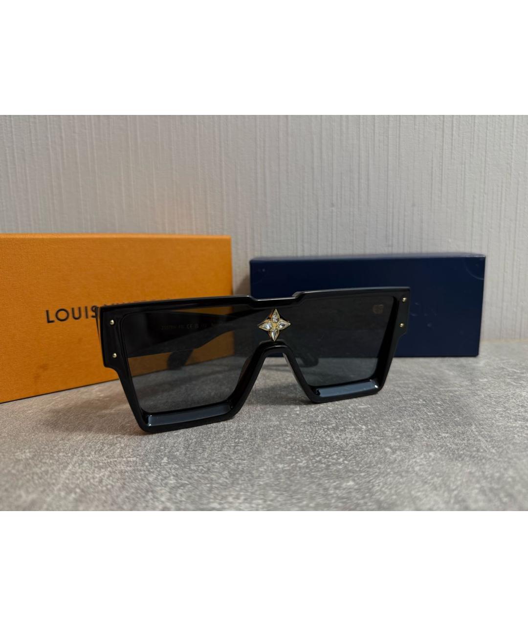 LOUIS VUITTON Черные пластиковые солнцезащитные очки, фото 9