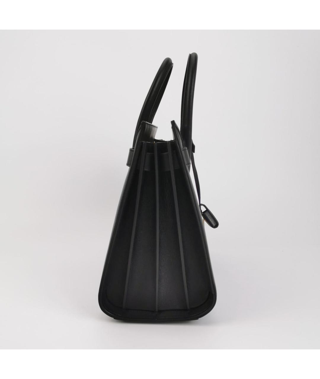 SAINT LAURENT Синяя кожаная сумка с короткими ручками, фото 2