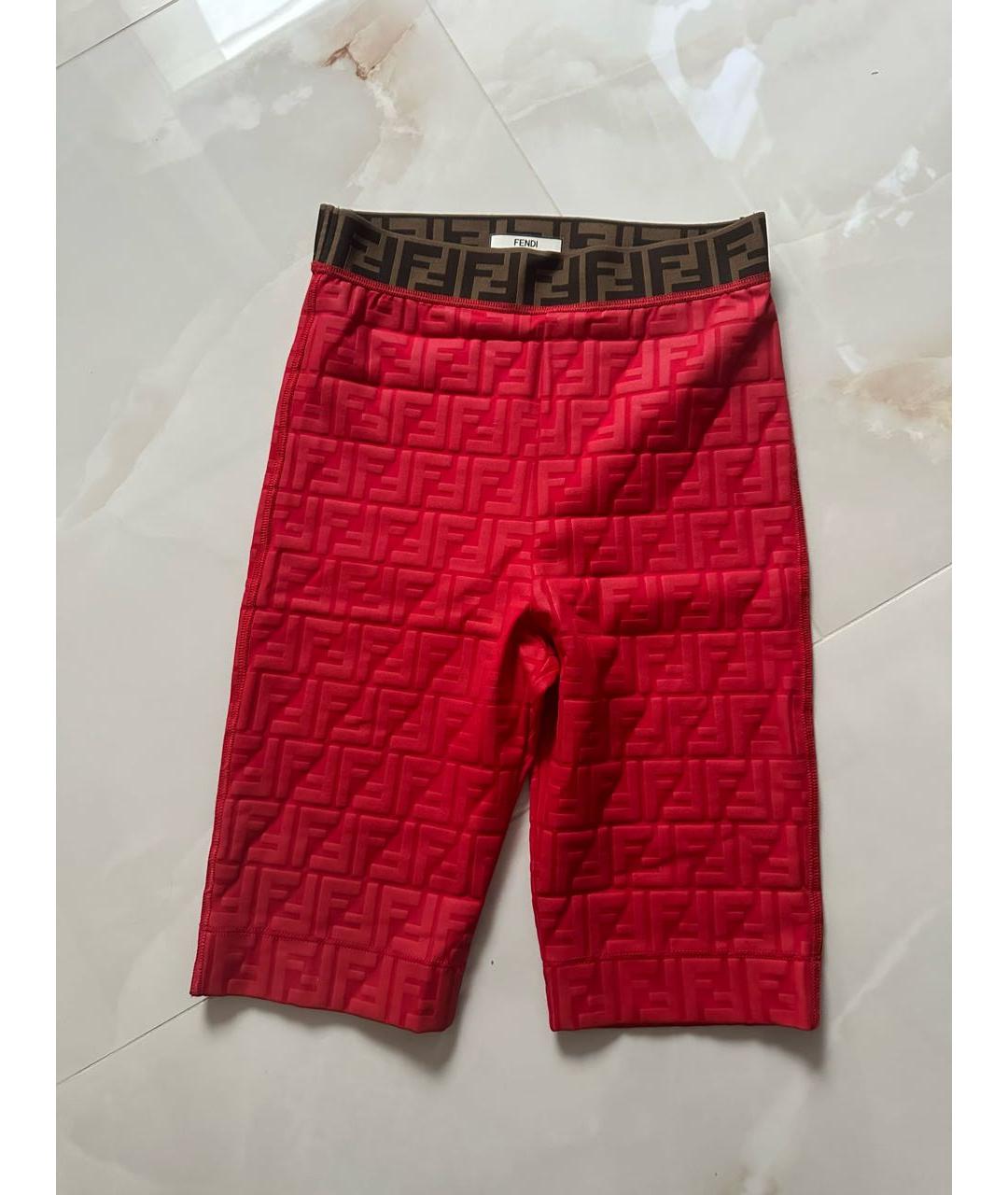 FENDI Красные леггинсы и велосипедки, фото 7