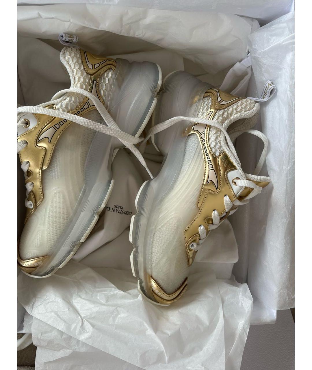CHRISTIAN DIOR Золотые кроссовки, фото 5