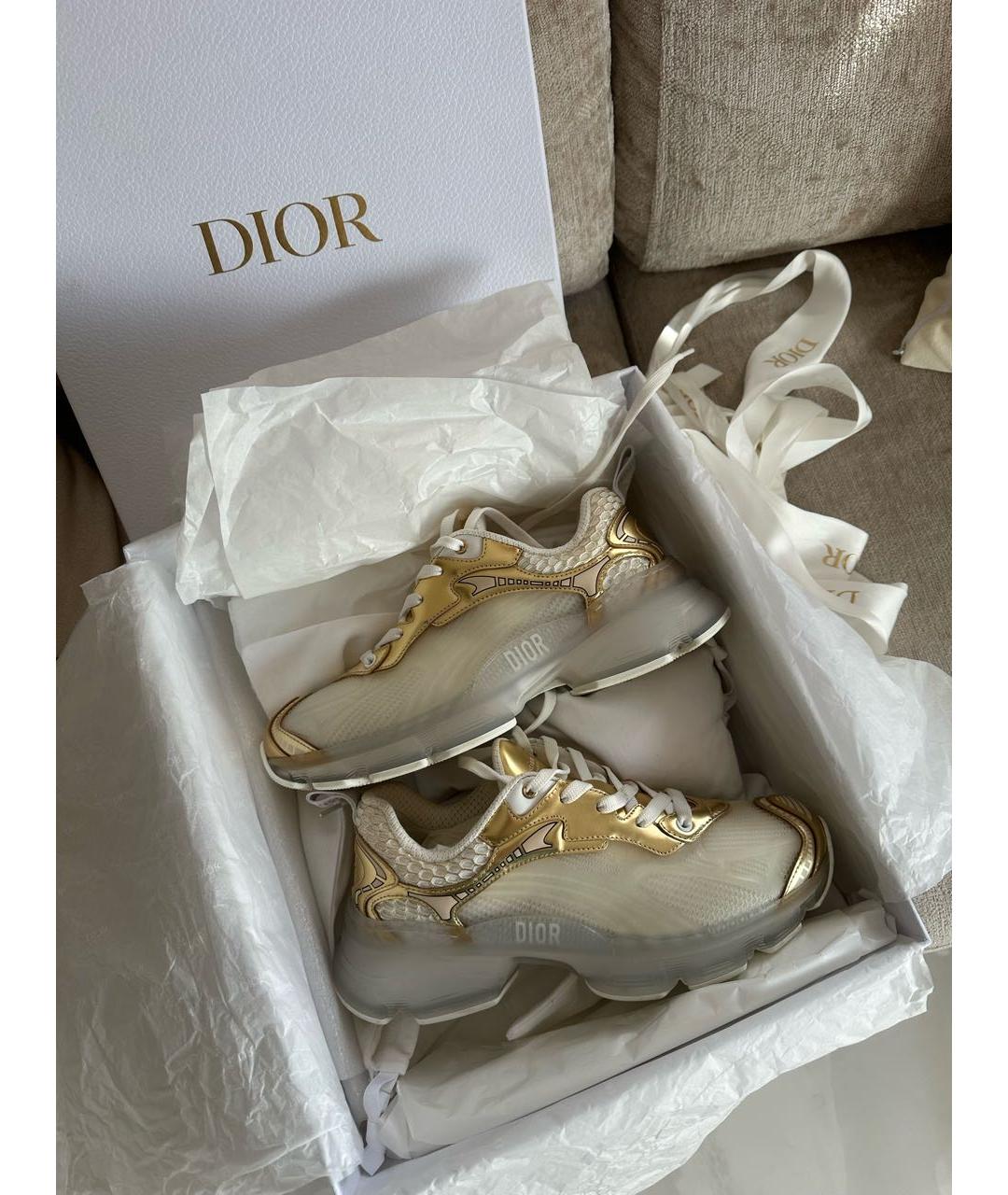 CHRISTIAN DIOR Золотые кроссовки, фото 8