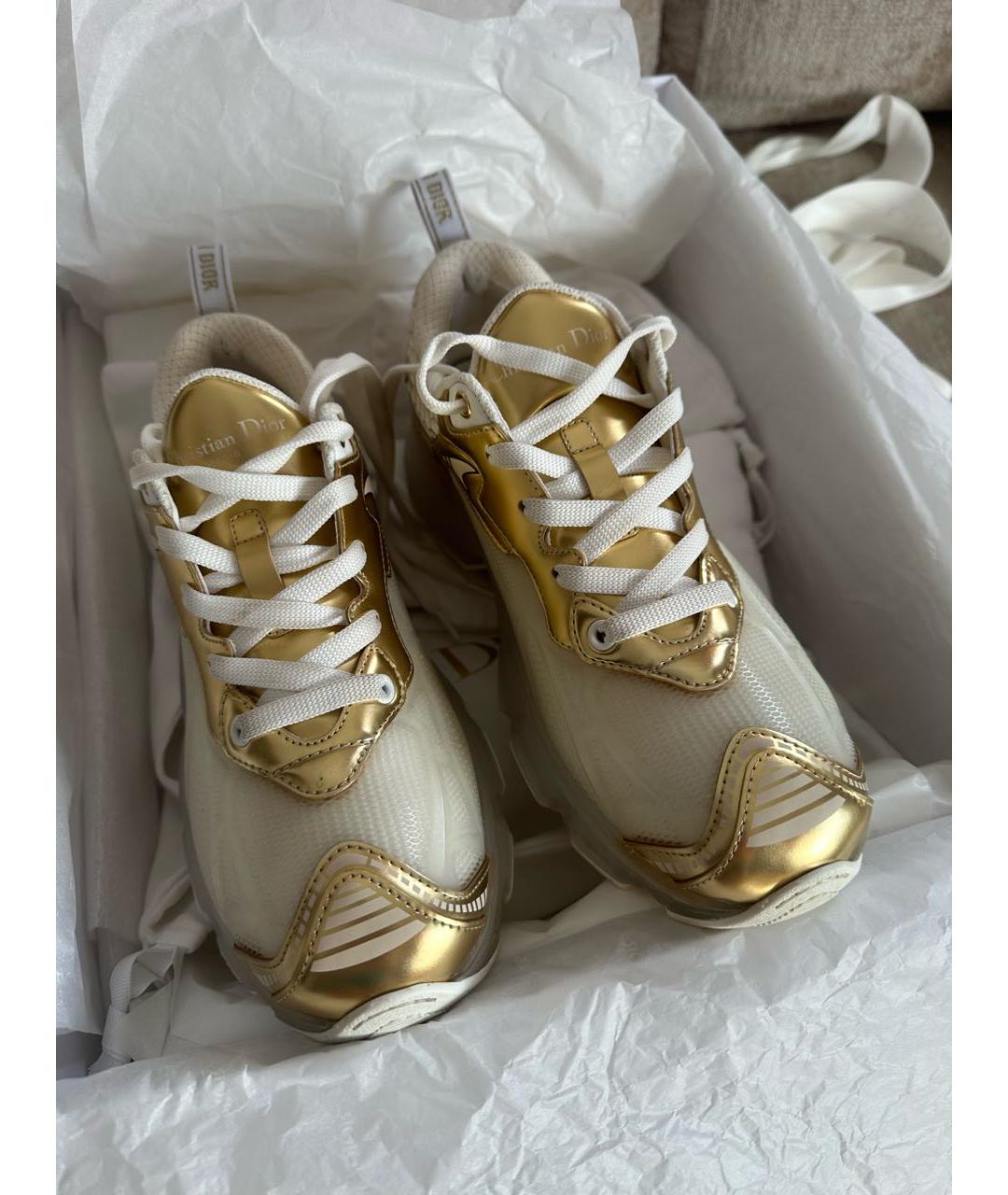 CHRISTIAN DIOR Золотые кроссовки, фото 2