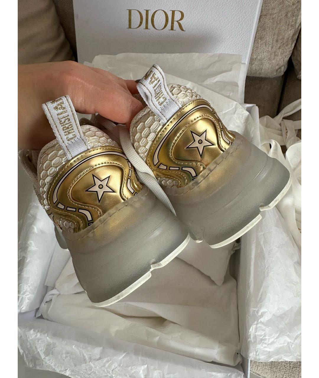 CHRISTIAN DIOR Золотые кроссовки, фото 3