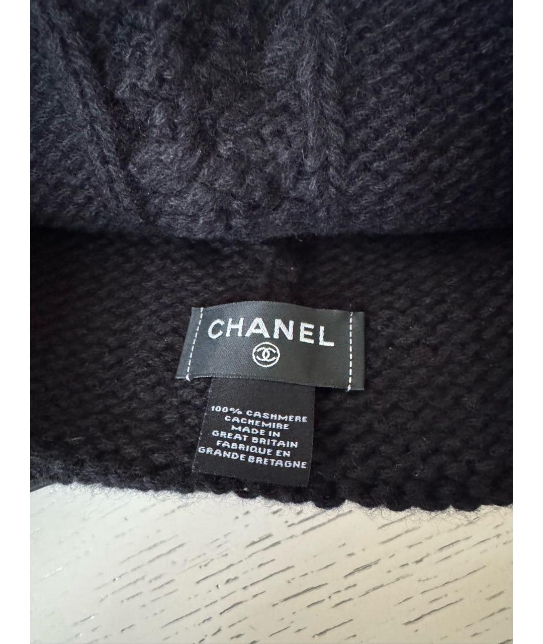 CHANEL Черная кашемировая шапка, фото 3