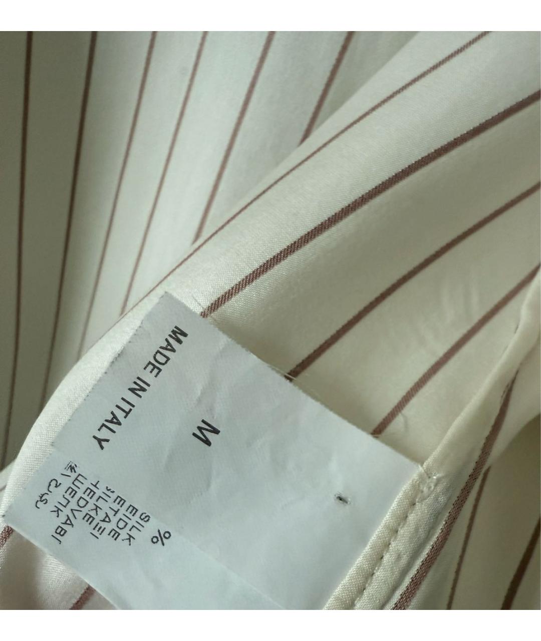 BRUNELLO CUCINELLI Бежевая шелковая блузы, фото 4