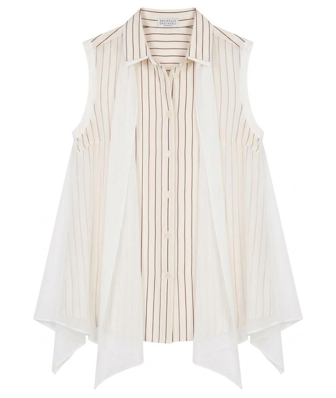 BRUNELLO CUCINELLI Бежевая шелковая блузы, фото 1