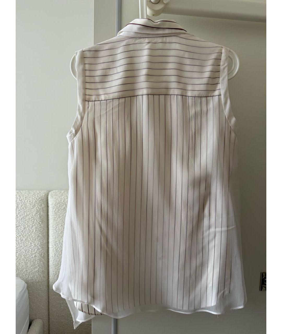 BRUNELLO CUCINELLI Бежевая шелковая блузы, фото 2