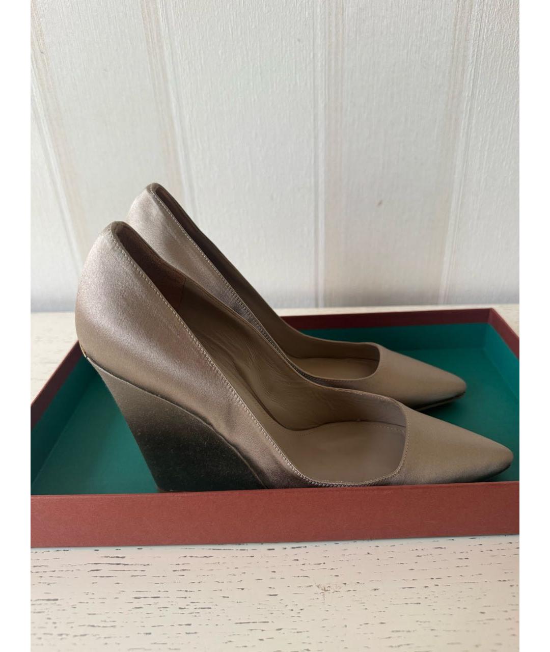 BURBERRY Серые текстильные туфли, фото 2