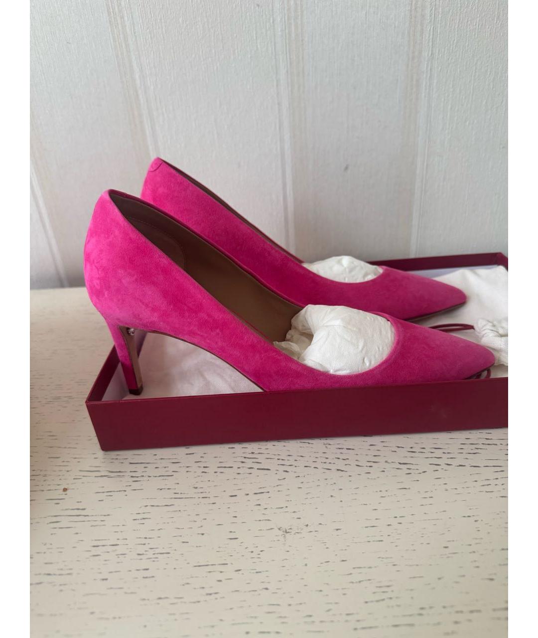 FERRAGAMO Розовые нубуковые туфли, фото 7