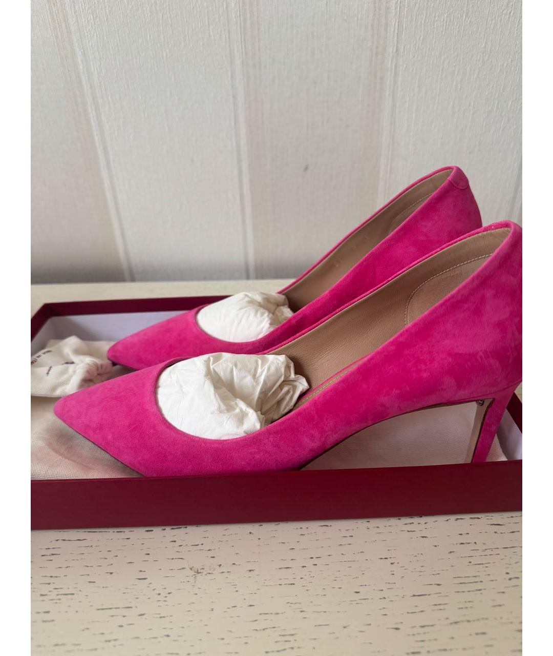 FERRAGAMO Розовые нубуковые туфли, фото 5