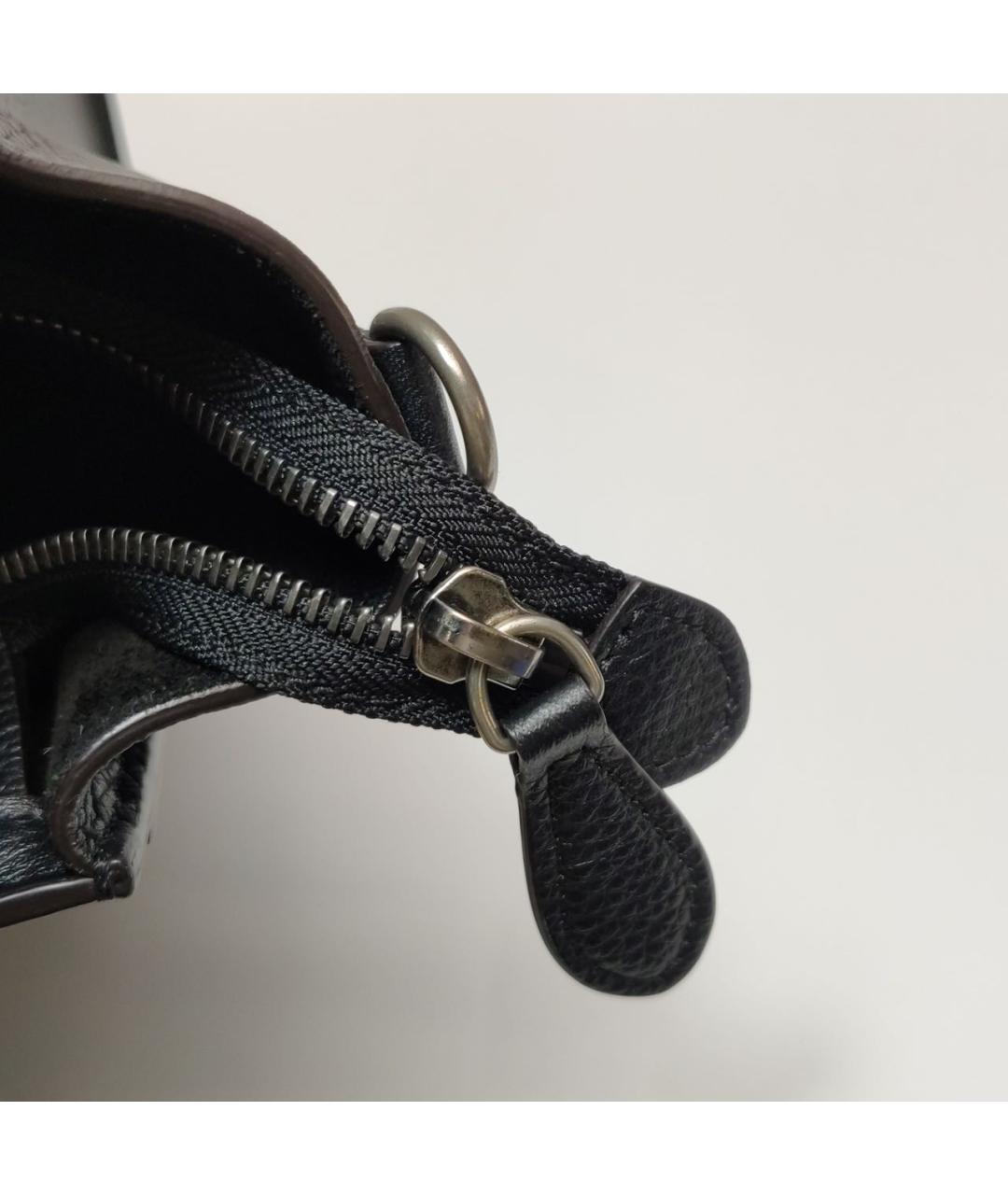 CELINE Черная кожаная сумка с короткими ручками, фото 7