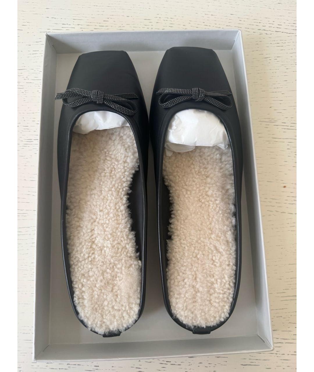 BRUNELLO CUCINELLI Черные кожаные мюли, фото 3