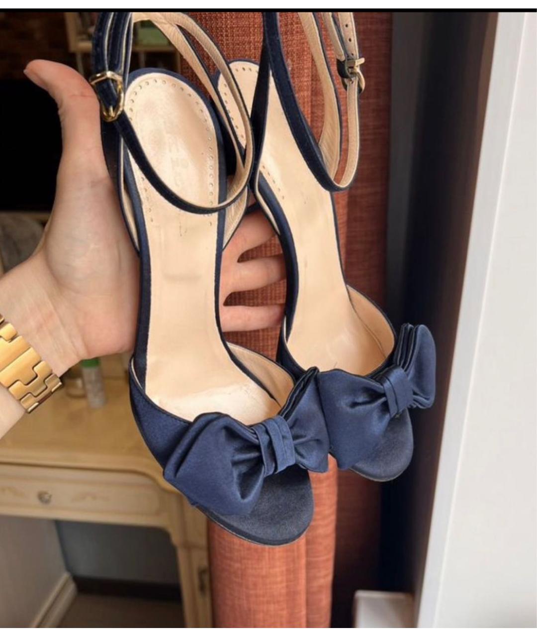 KITON Темно-синие босоножки, фото 2