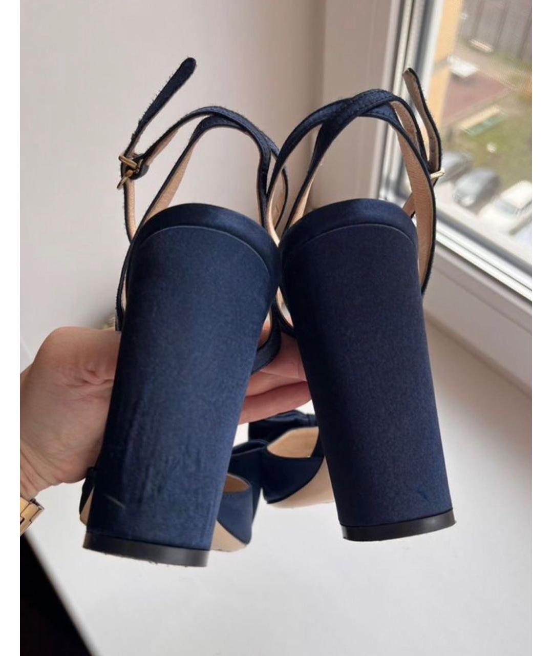 KITON Темно-синие босоножки, фото 3
