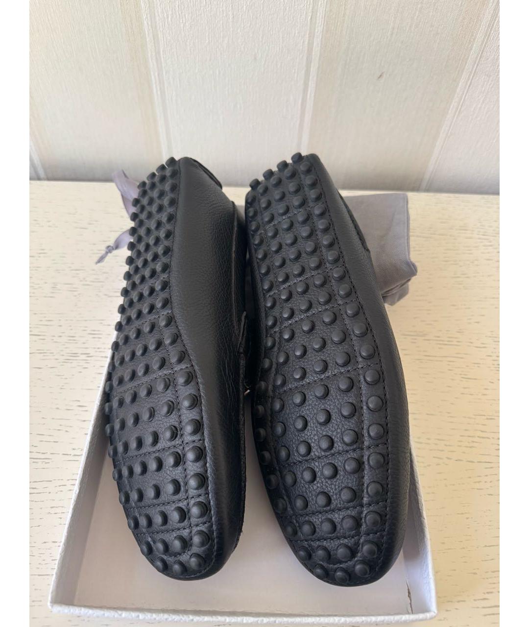 CHRISTIAN DIOR Черные кожаные мокасины, фото 5