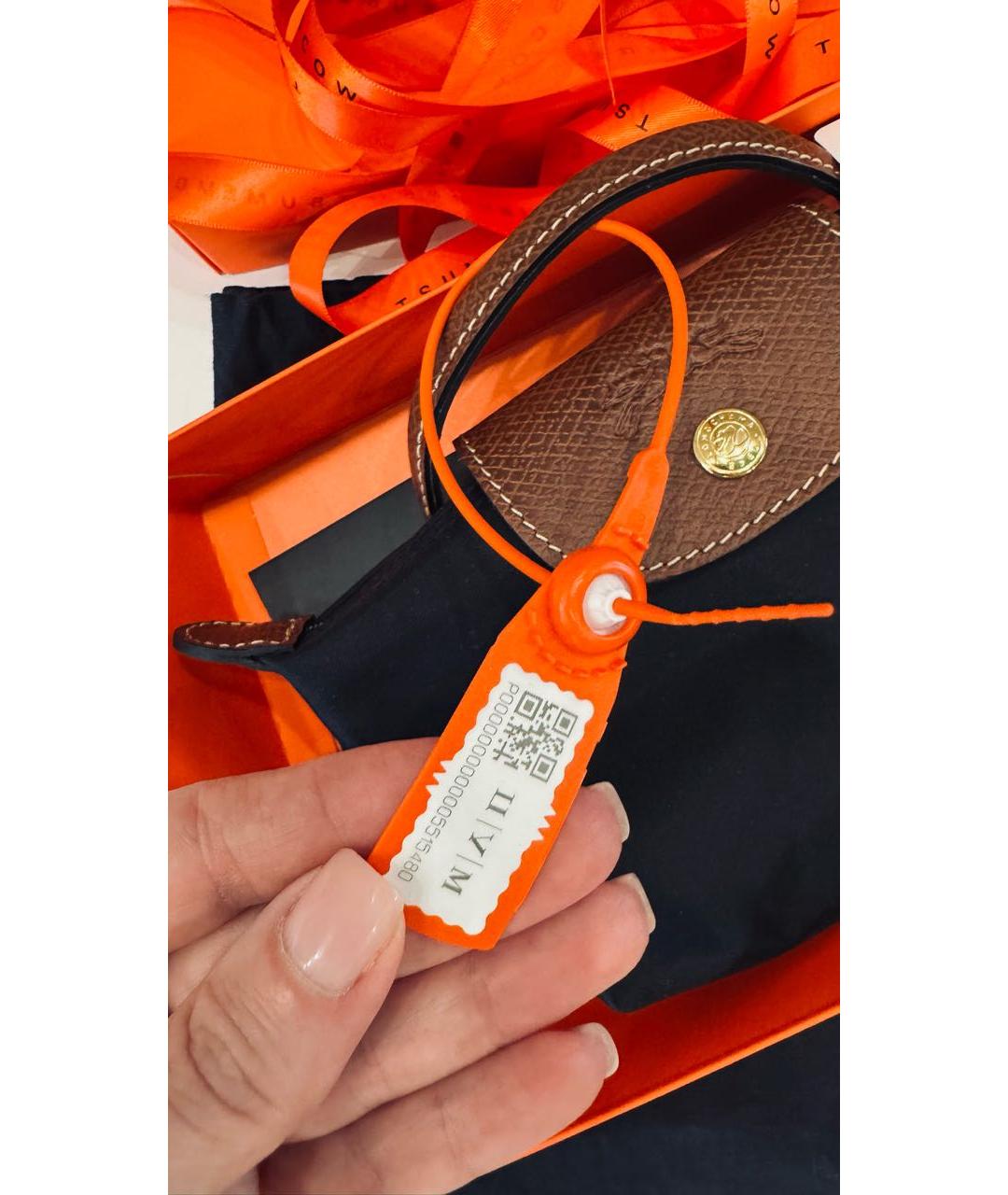 LONGCHAMP Черная тканевая сумка с короткими ручками, фото 3