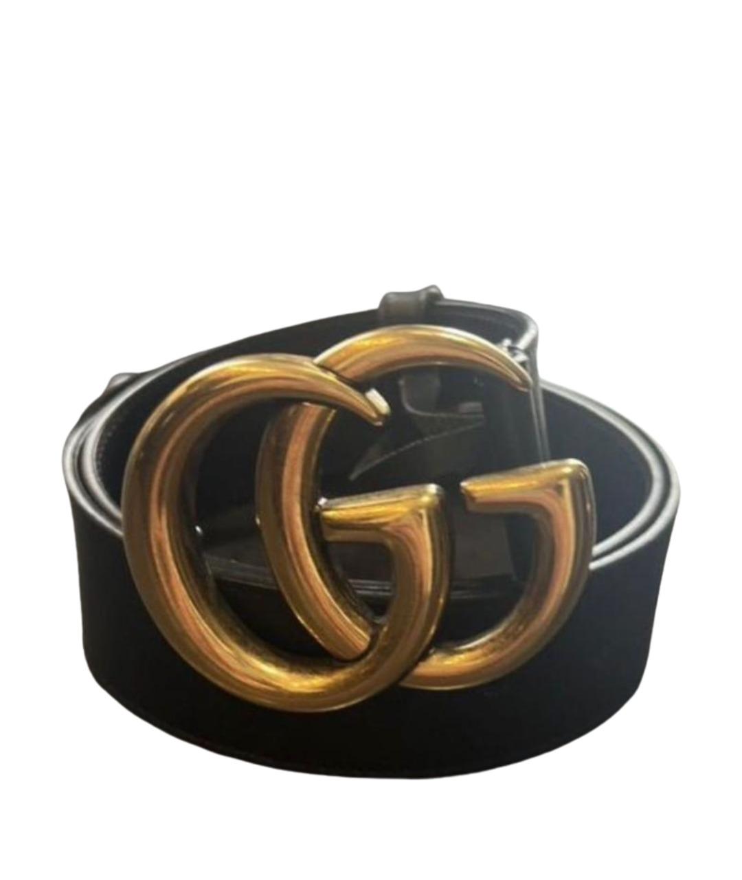 GUCCI Черный кожаный ремень, фото 1