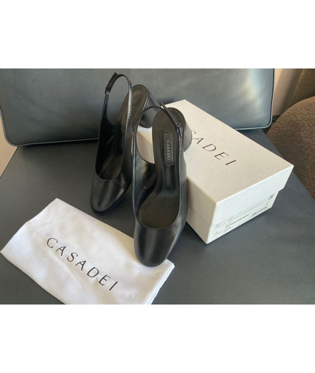 CASADEI Серебряные кожаные туфли, фото 2