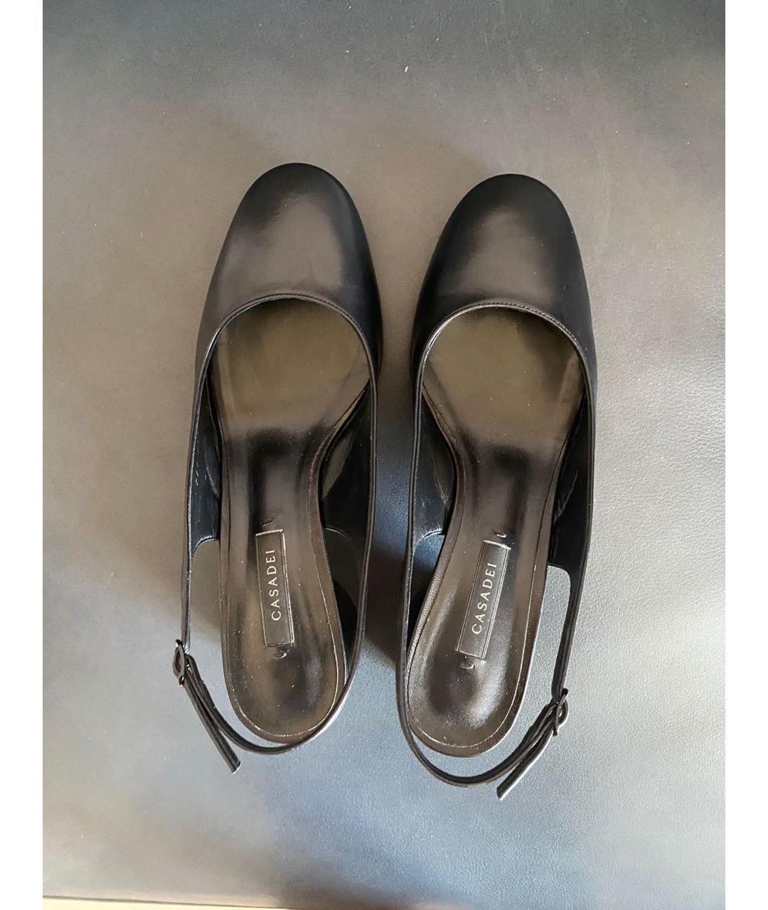 CASADEI Серебряные кожаные туфли, фото 5