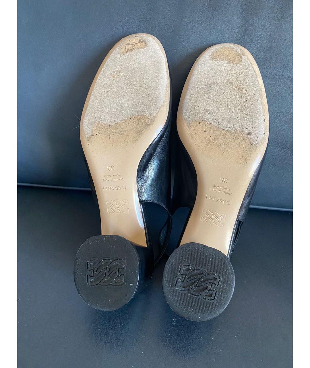 CASADEI Серебряные кожаные туфли, фото 6