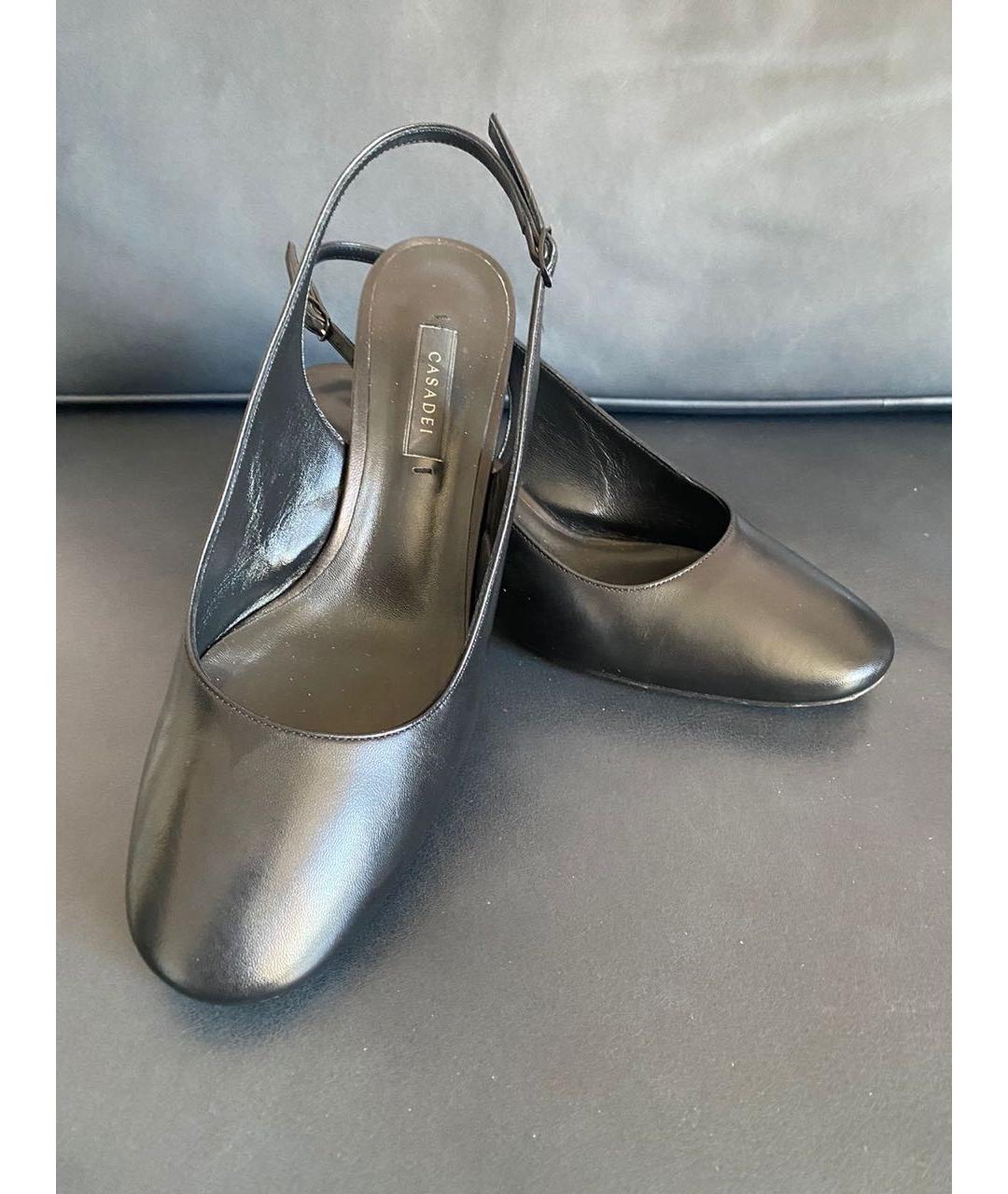 CASADEI Серебряные кожаные туфли, фото 4