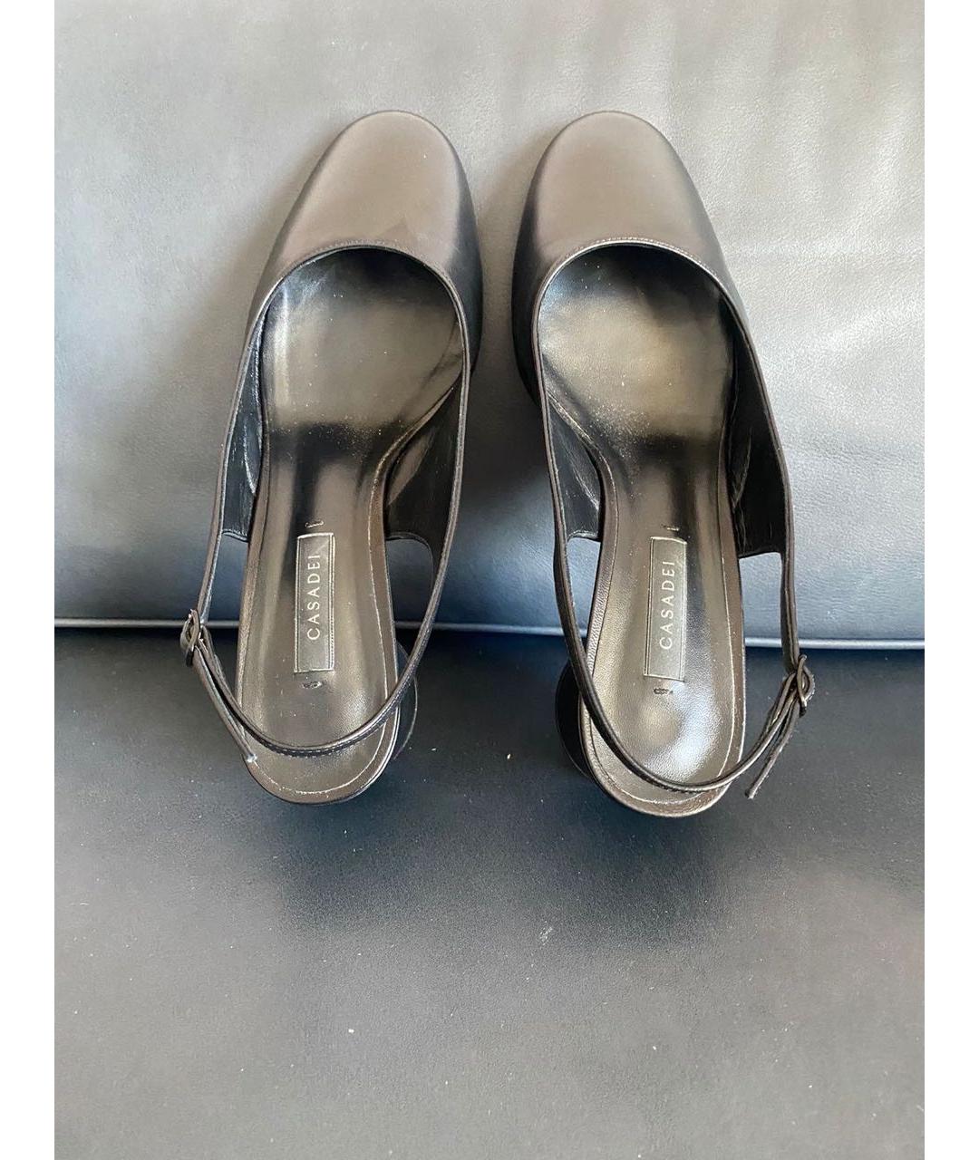 CASADEI Серебряные кожаные туфли, фото 3