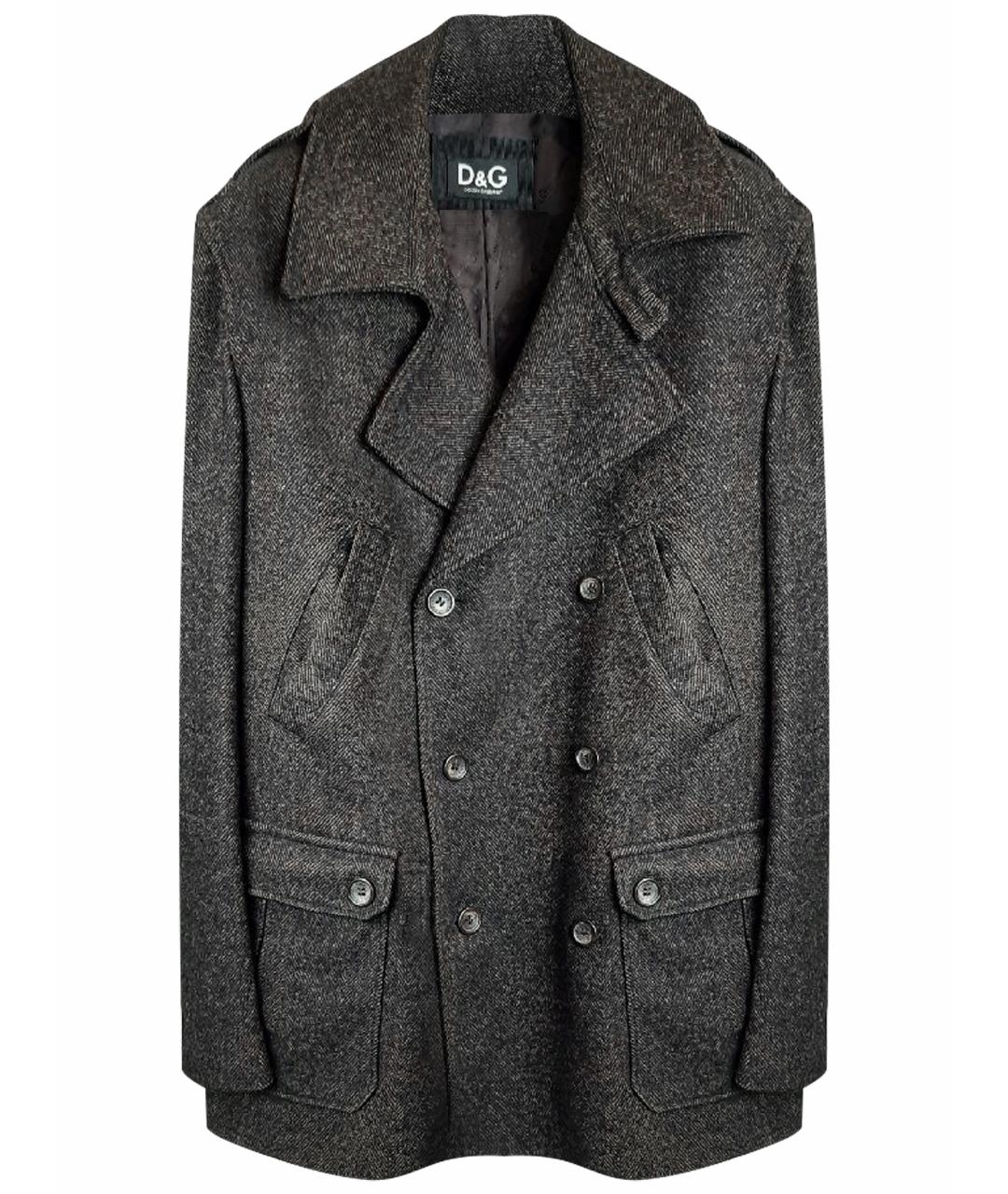 DOLCE&GABBANA Коричневое вискозное пальто, фото 1