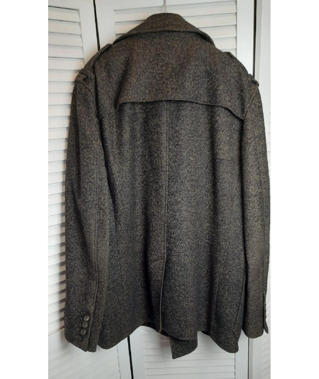 DOLCE&GABBANA Коричневое вискозное пальто, фото 2