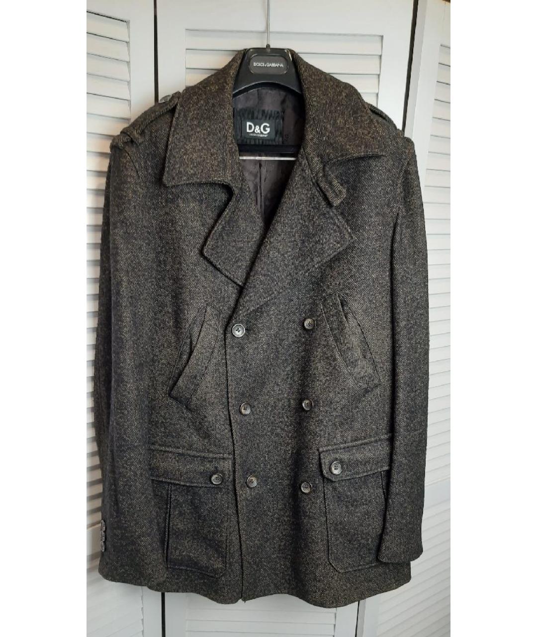 DOLCE&GABBANA Коричневое вискозное пальто, фото 9