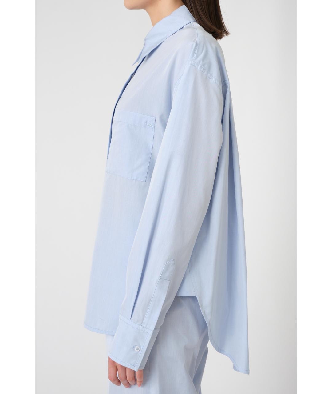 LOULOU STUDIO Голубая хлопковая рубашка, фото 4