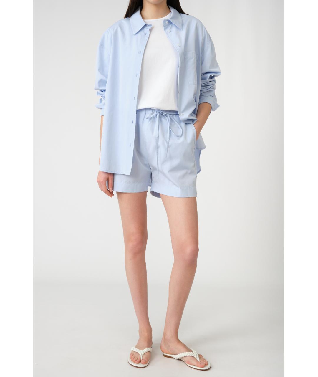 LOULOU STUDIO Голубая хлопковая рубашка, фото 9