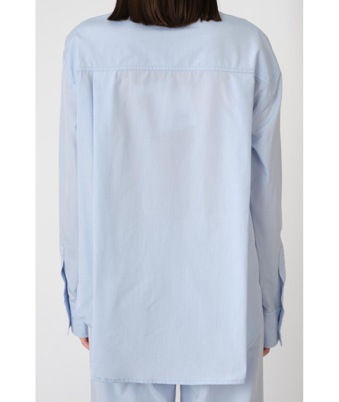 LOULOU STUDIO Голубая хлопковая рубашка, фото 6