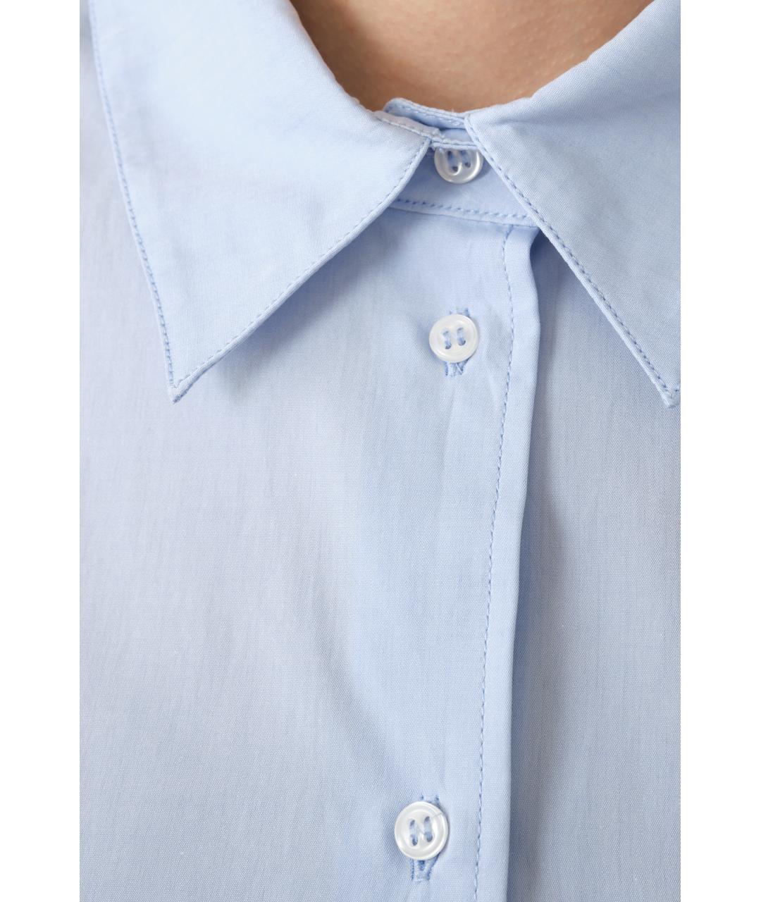 LOULOU STUDIO Голубая хлопковая рубашка, фото 7