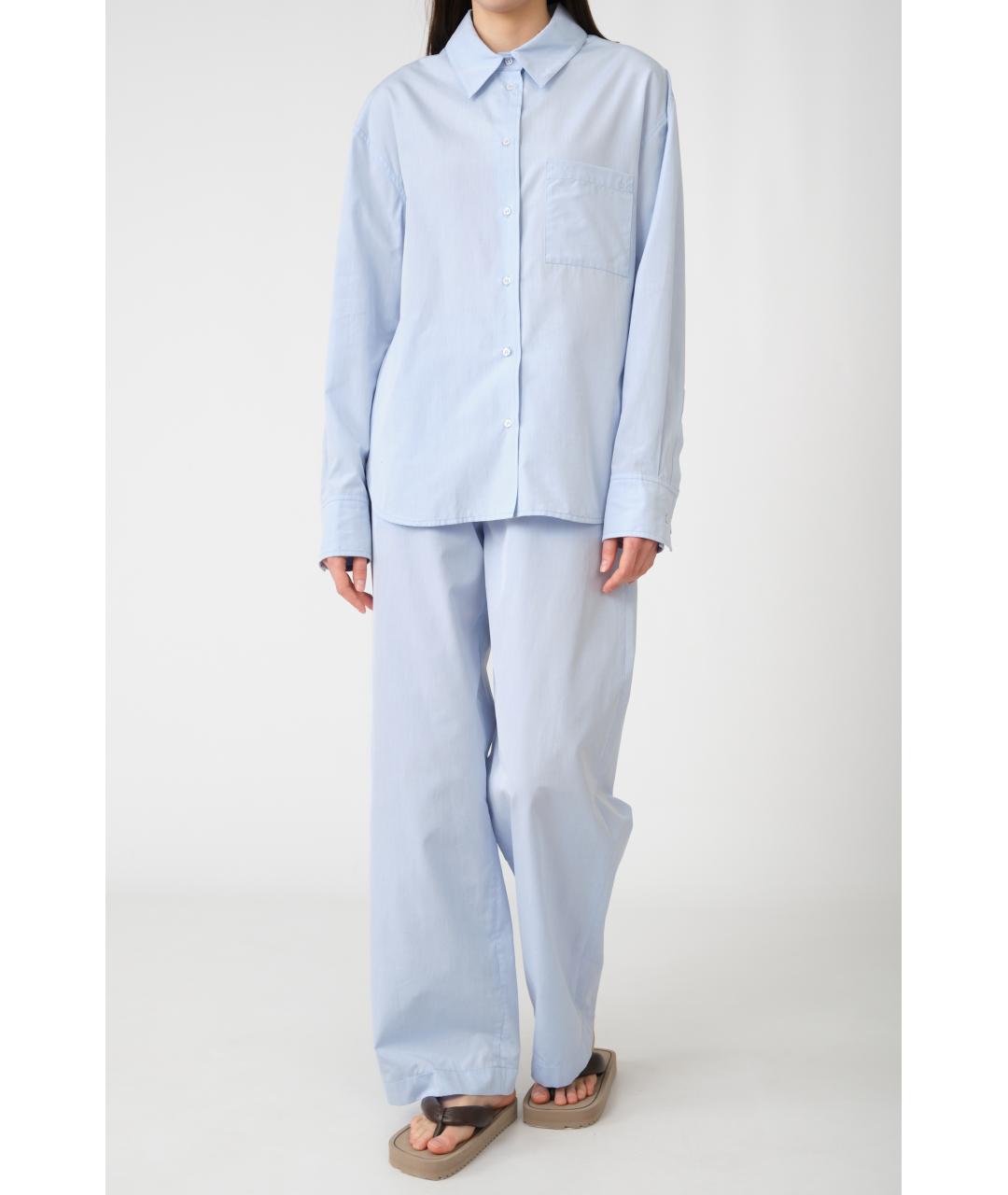 LOULOU STUDIO Голубая хлопковая рубашка, фото 2