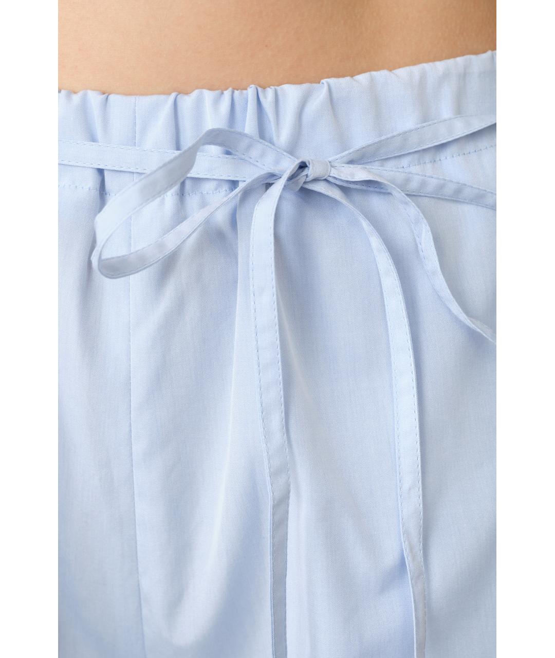 LOULOU STUDIO Голубые хлопковые шорты, фото 7