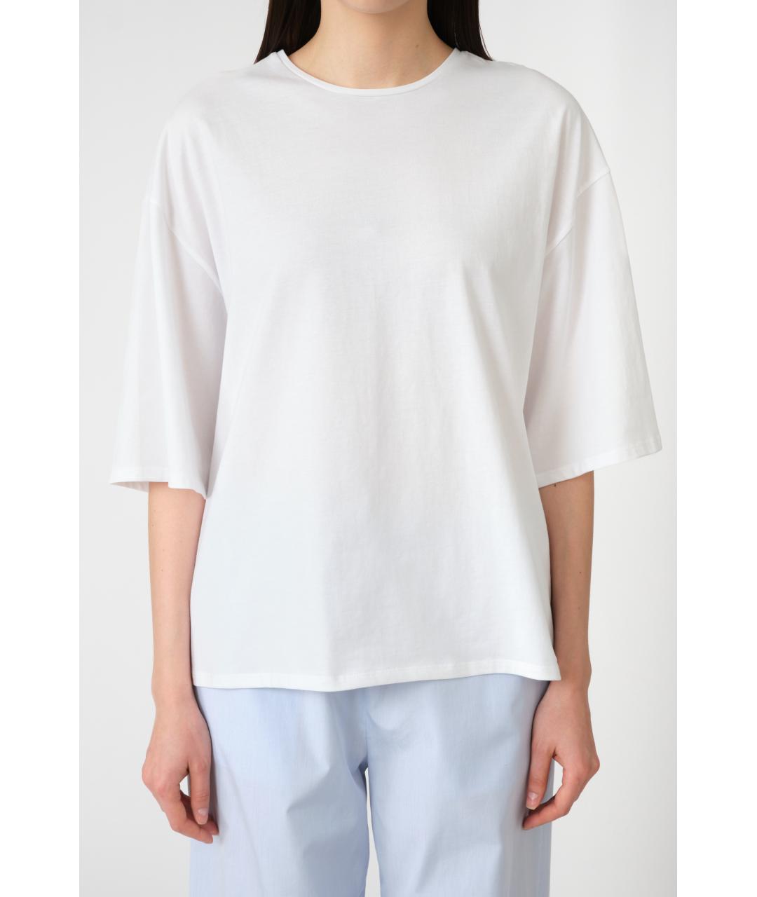 LOULOU STUDIO Белая хлопковая футболка, фото 2