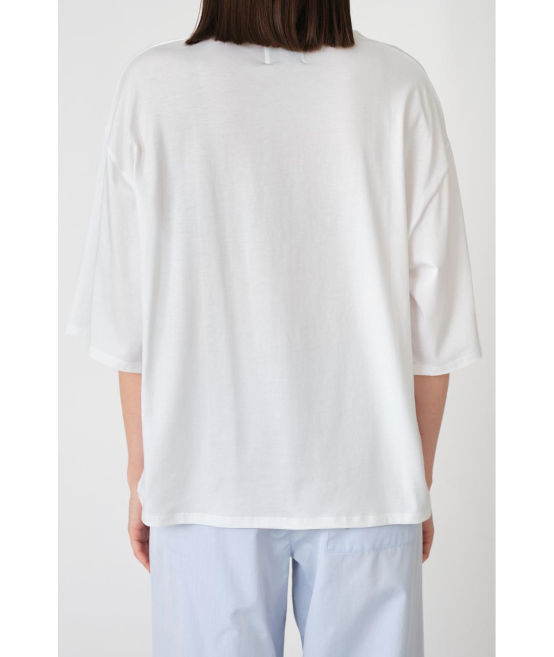 LOULOU STUDIO Белая хлопковая футболка, фото 5