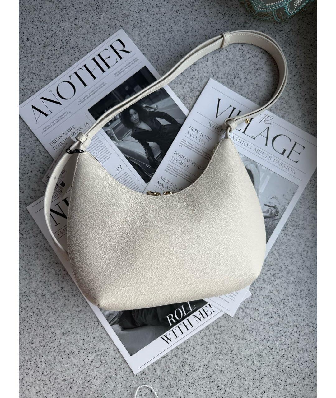 FURLA Бежевая кожаная сумка через плечо, фото 2