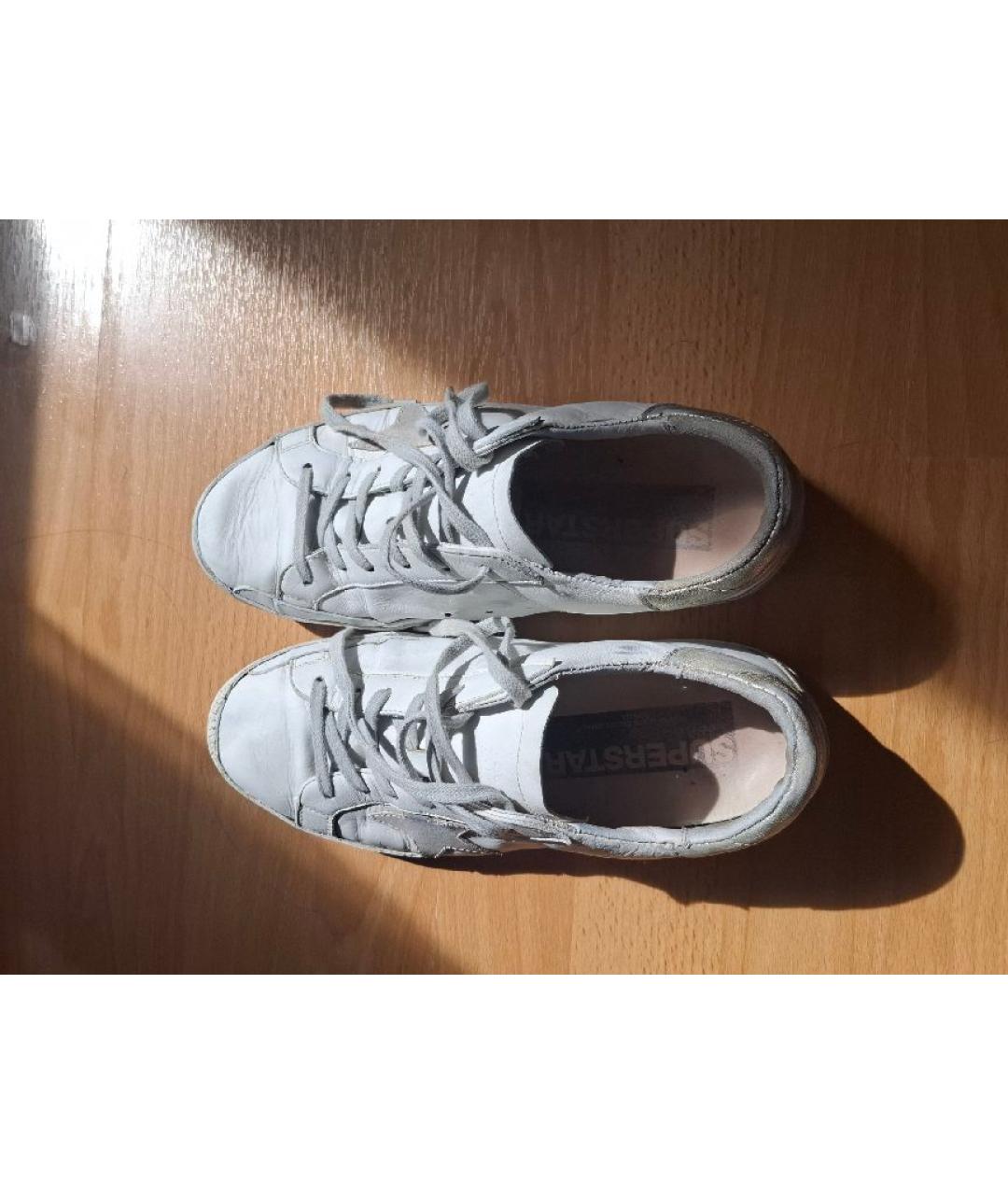 GOLDEN GOOSE DELUXE BRAND Белые кожаные кеды, фото 4