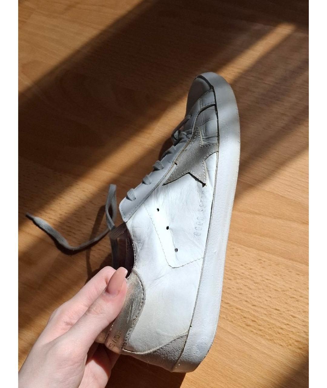 GOLDEN GOOSE DELUXE BRAND Белые кожаные кеды, фото 2