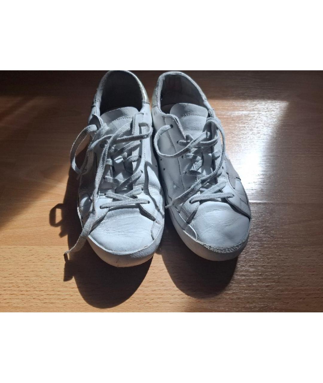 GOLDEN GOOSE DELUXE BRAND Белые кожаные кеды, фото 3