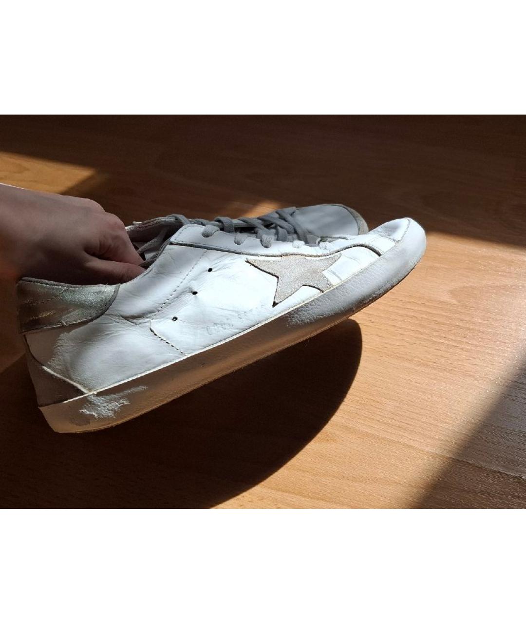 GOLDEN GOOSE DELUXE BRAND Белые кожаные кеды, фото 9